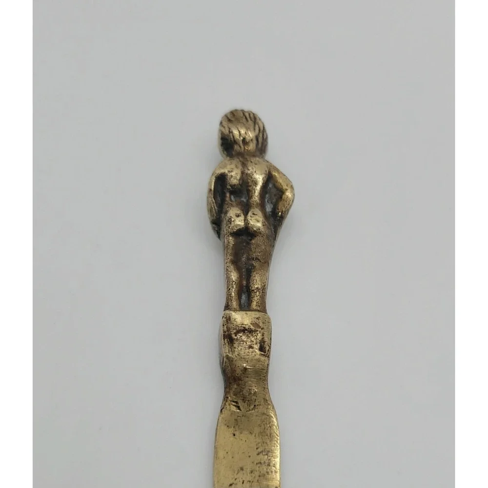 Vintage Brass Manneken Pis Bruxelles Letter Opener‎ Brussels Souvenir 5.75 inch